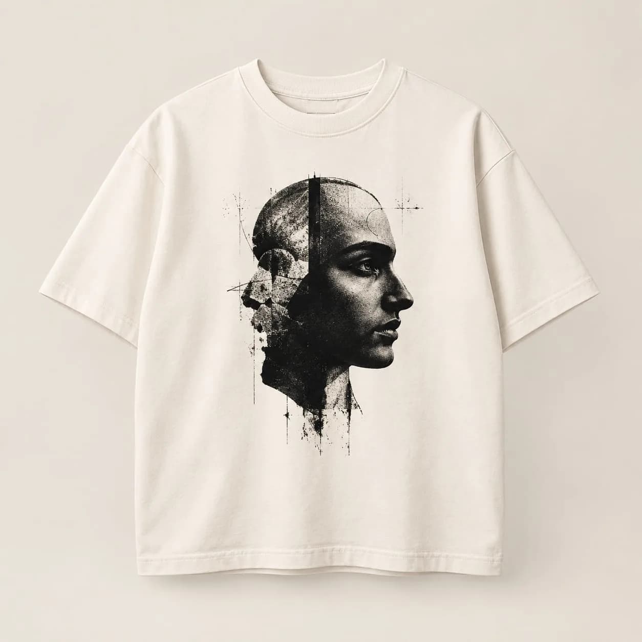 Unspoken Tee crème, vue de face